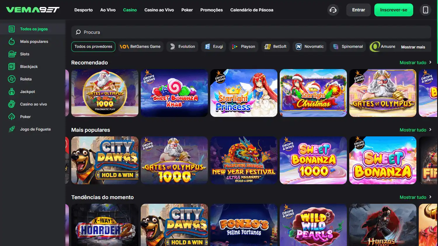 Vemabet Casino screenshot 2