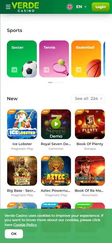 Verde Casino screenshot 5