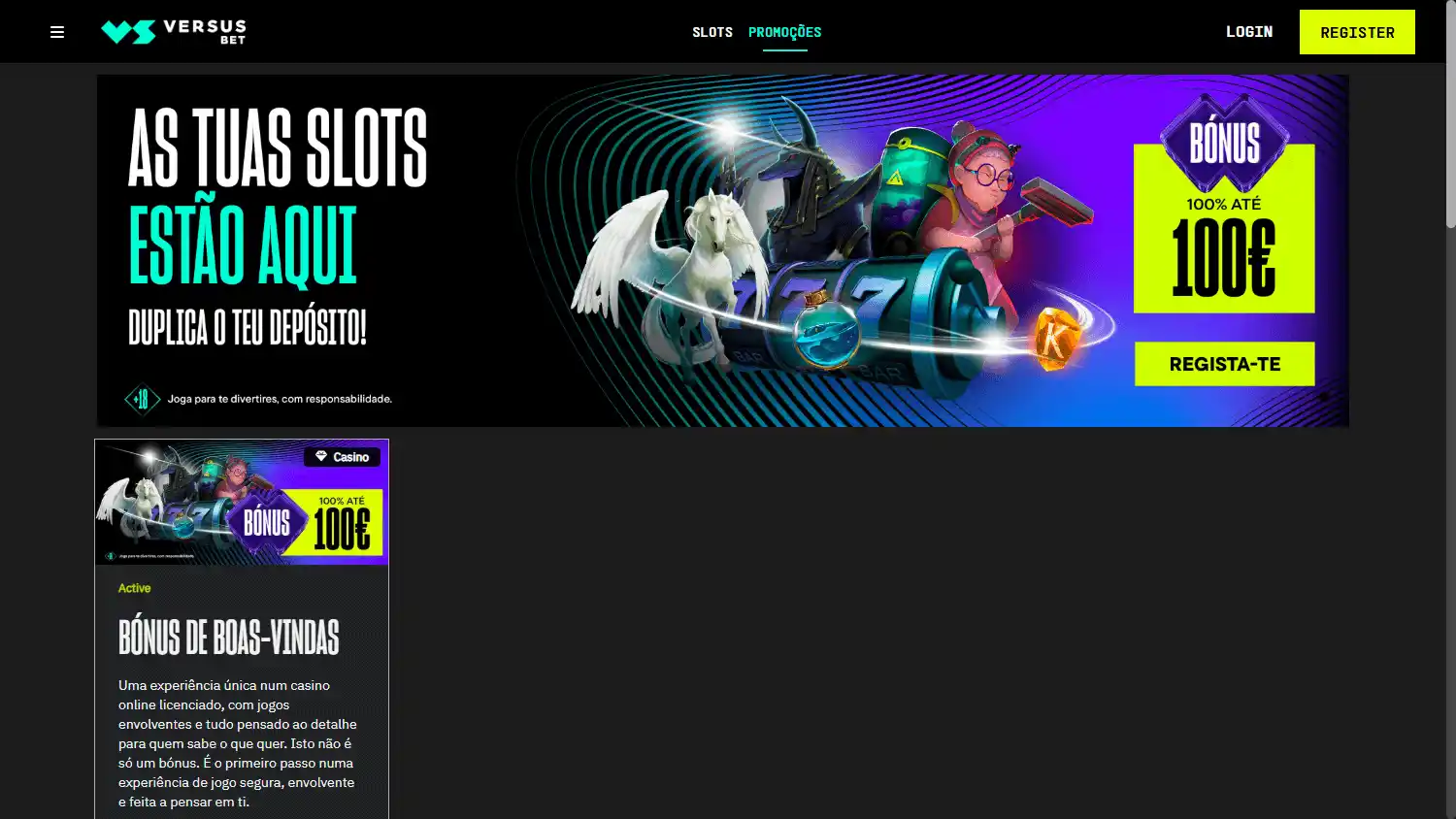 Versusbet Casino PT screenshot 3