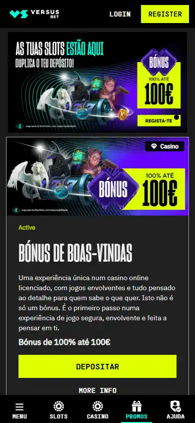 Versusbet Casino PT screenshot 5