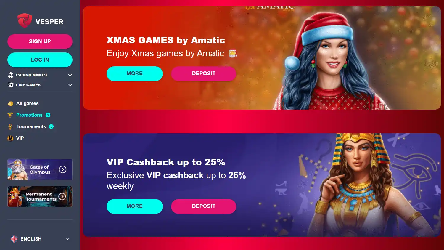 Vesper Casino screenshot 3