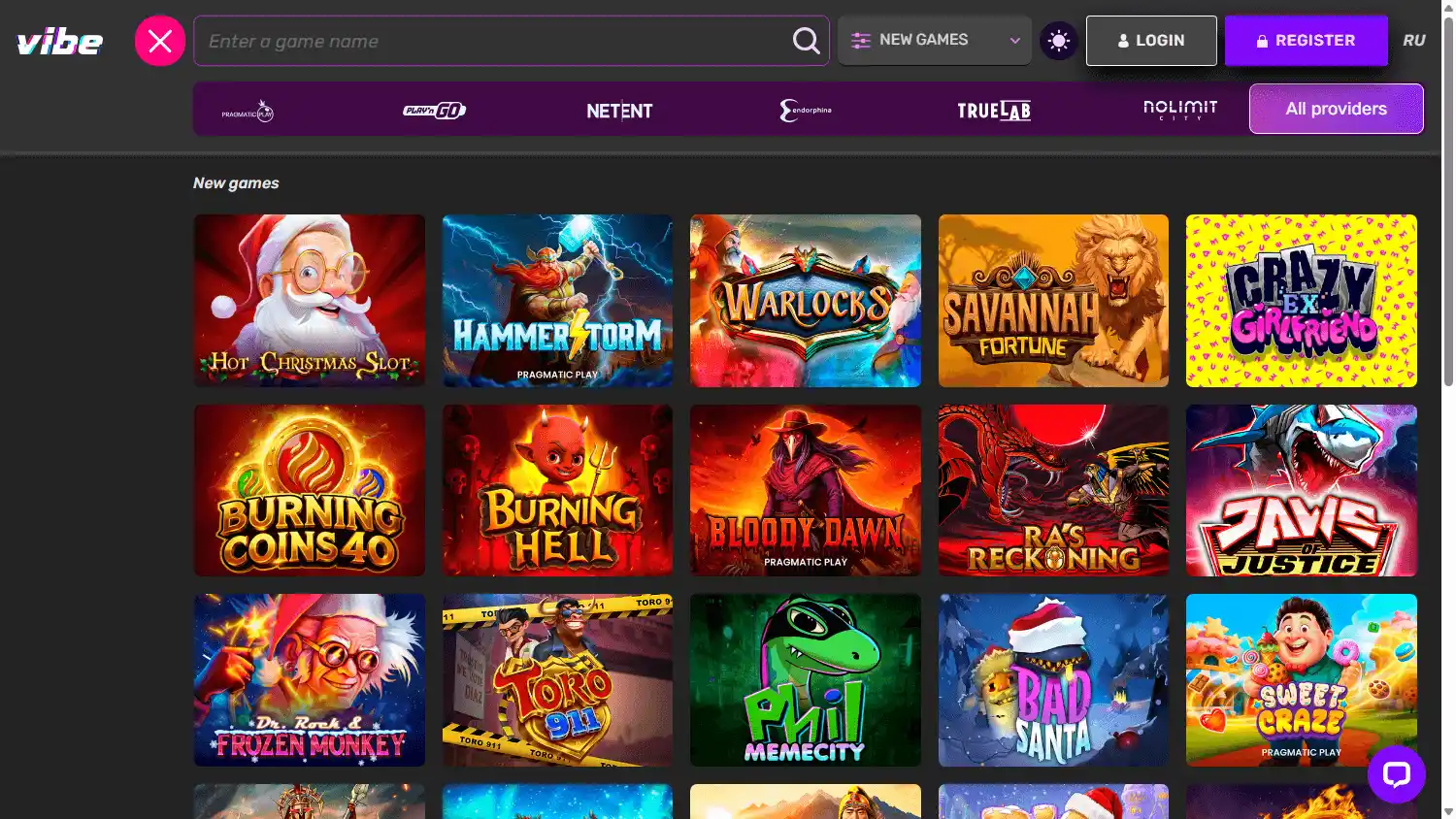 Vibe Casino screenshot 2
