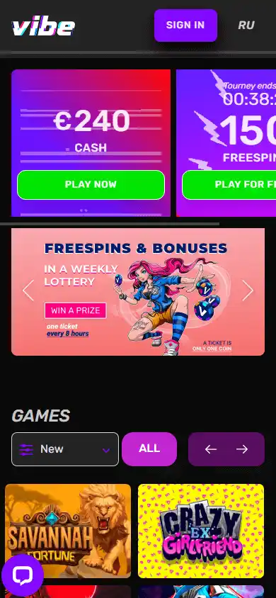 Vibe Casino screenshot 3