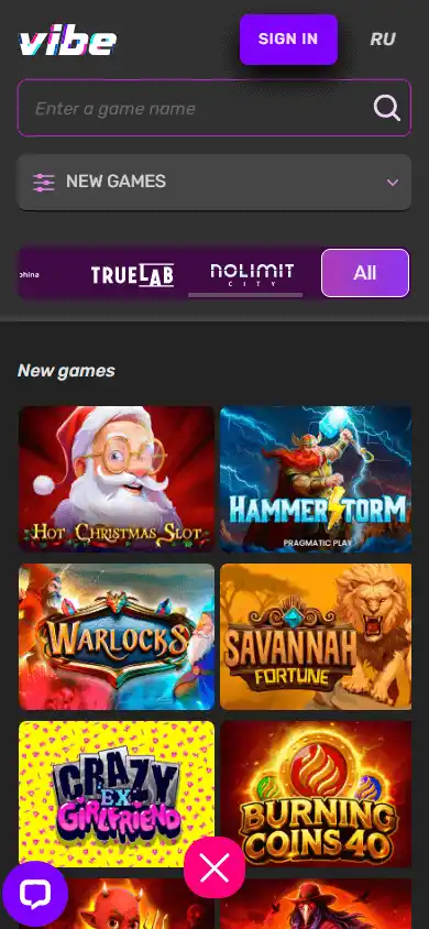 Vibe Casino screenshot 4