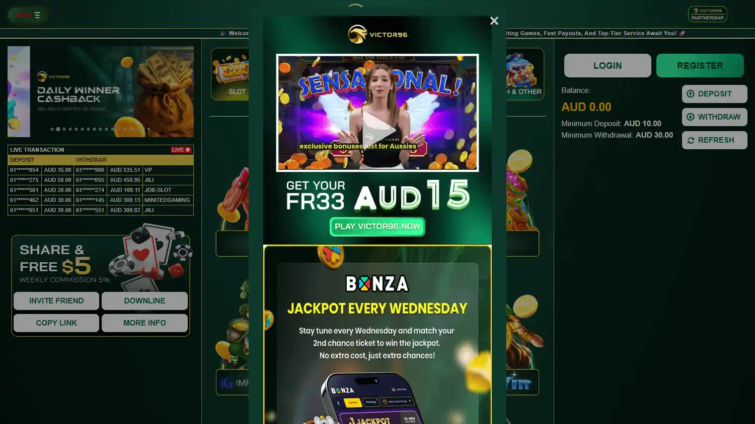 Victor96 Casino screenshot 2