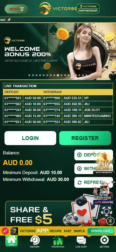 Victor96 Casino screenshot 4