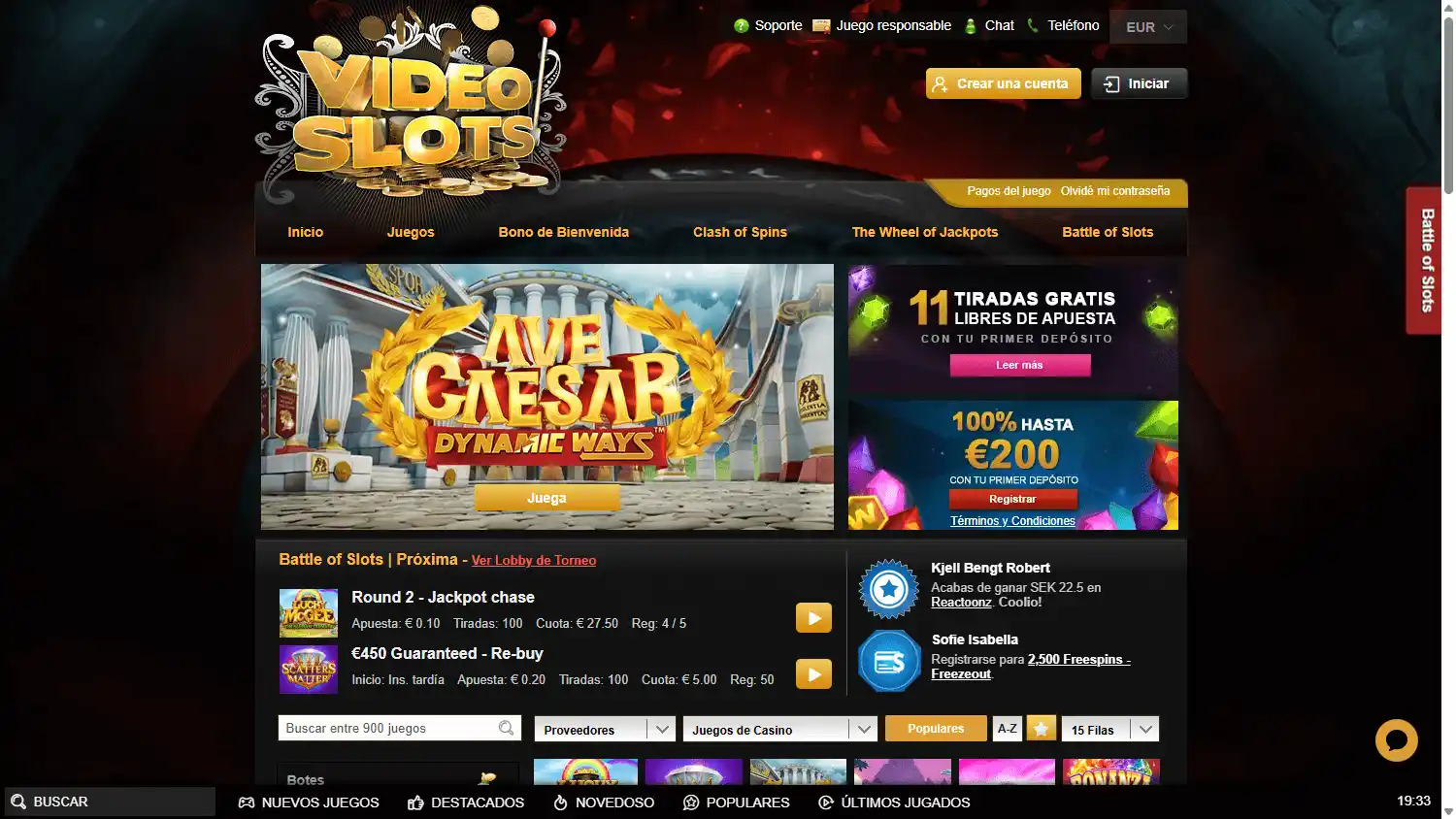Videoslots Casino screenshot 1