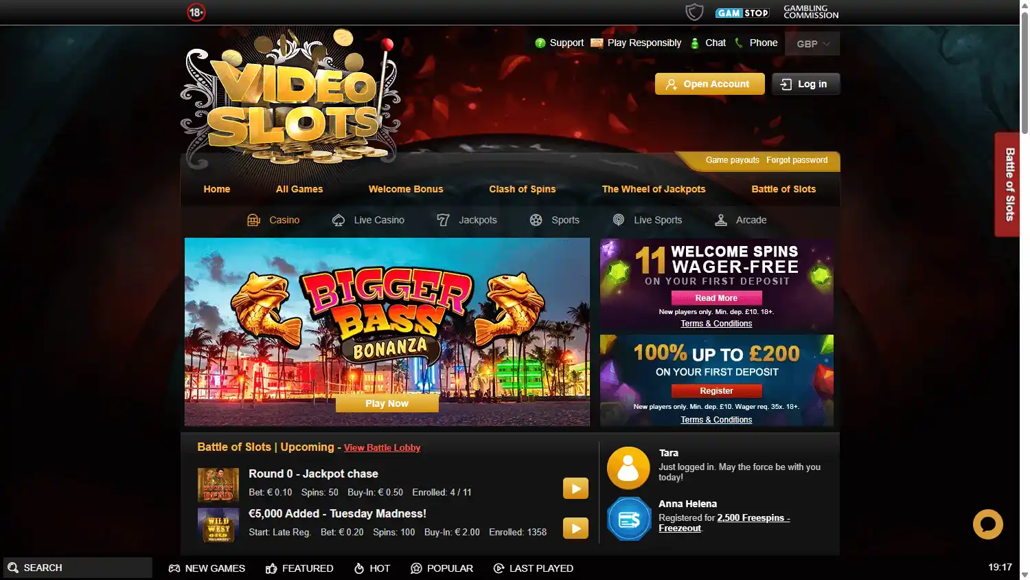 Videoslots Casino Ontario screenshot 2