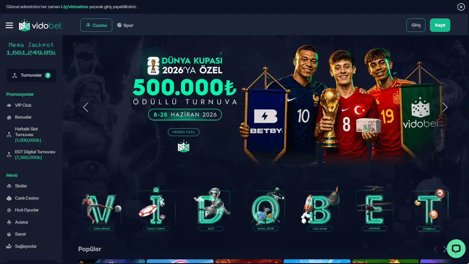 VidoBet Casino screenshot 1