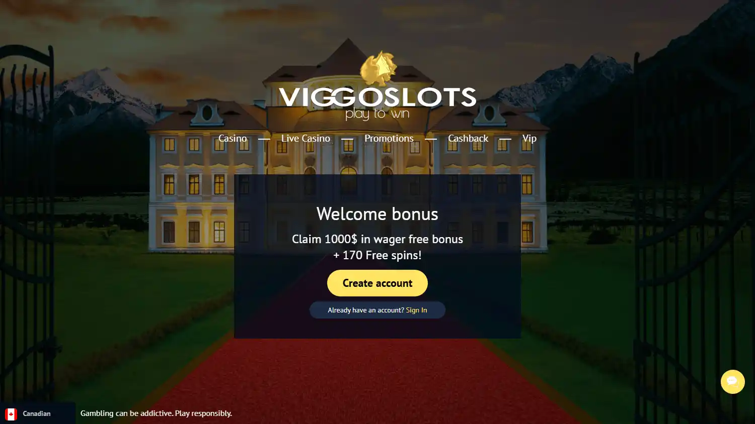 Viggoslots Casino screenshot 1