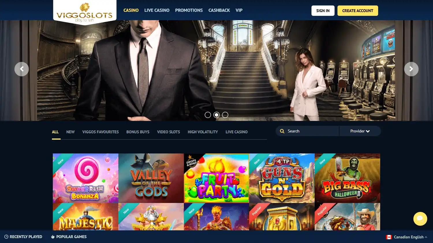 Viggoslots Casino screenshot 2