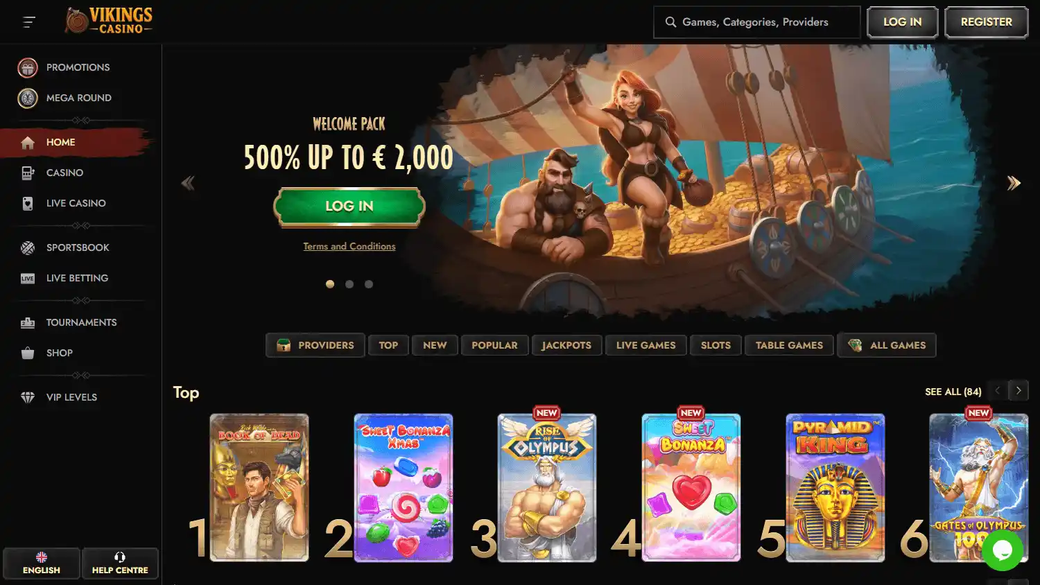 Vikings Casino screenshot 1