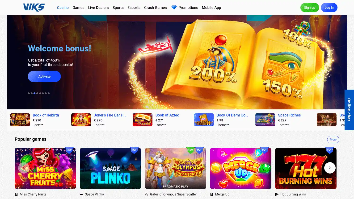 Viks Casino screenshot 1