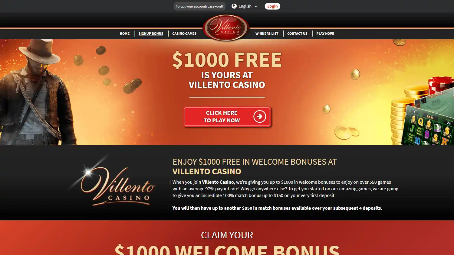 Villento Casino screenshot 3