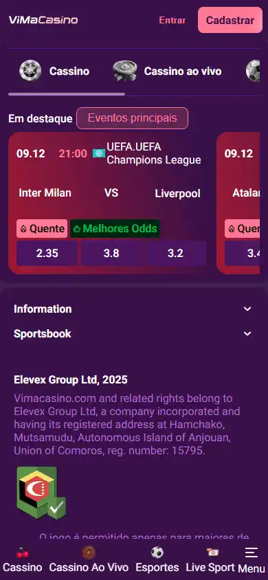 Vima Casino screenshot 3