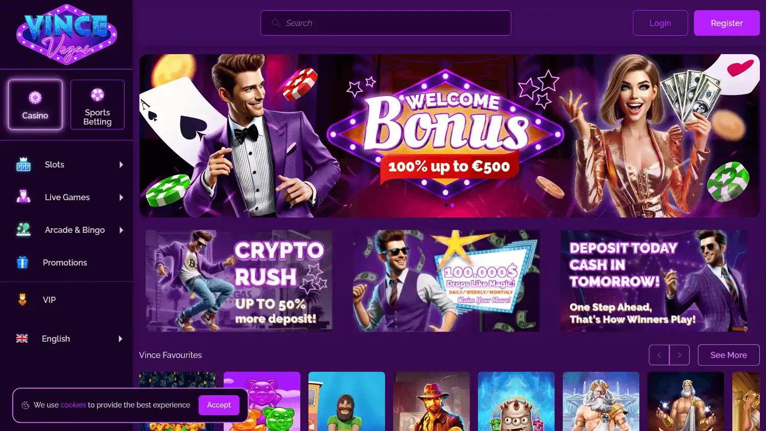Vince Vegas Casino screenshot 1