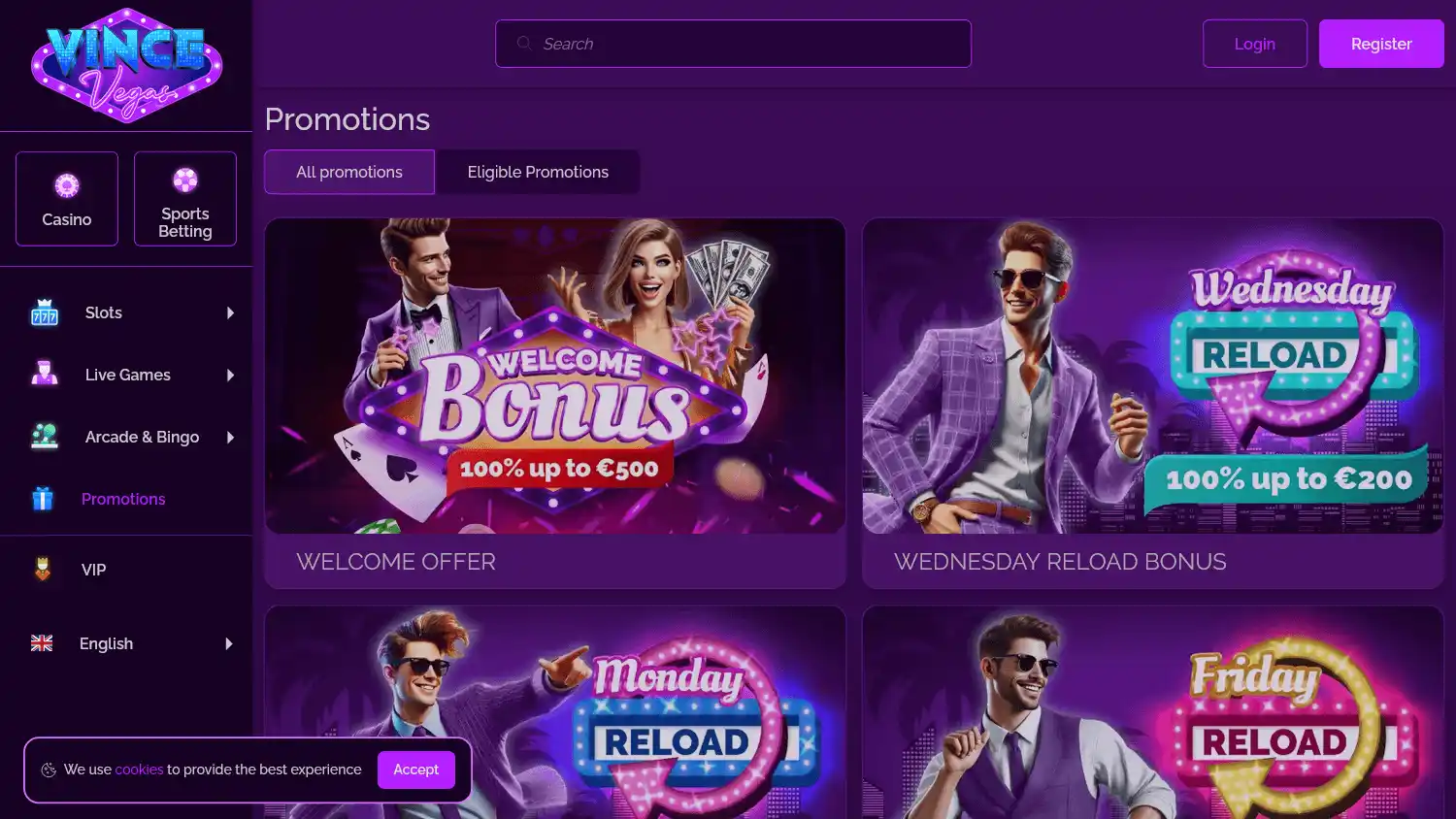 Vince Vegas Casino screenshot 3