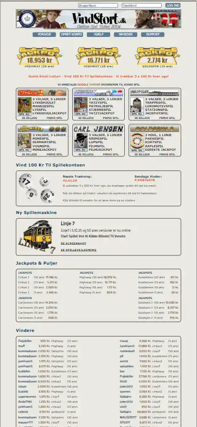 Vindstort.dk Casino screenshot 2