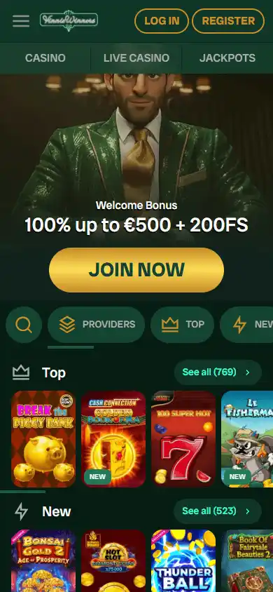 VinnieWinners Casino screenshot 4