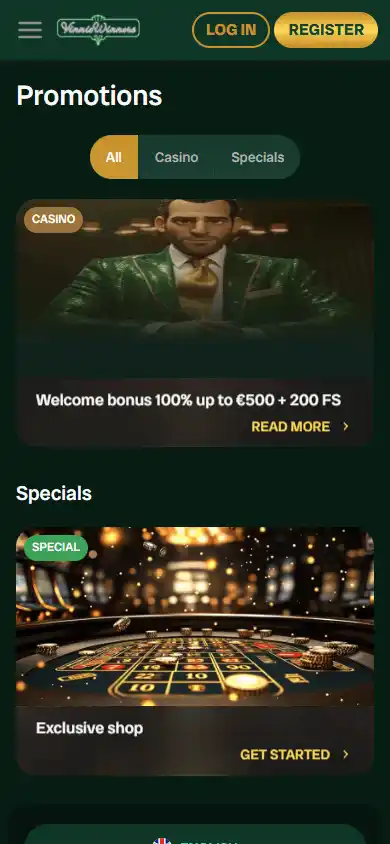 VinnieWinners Casino screenshot 6