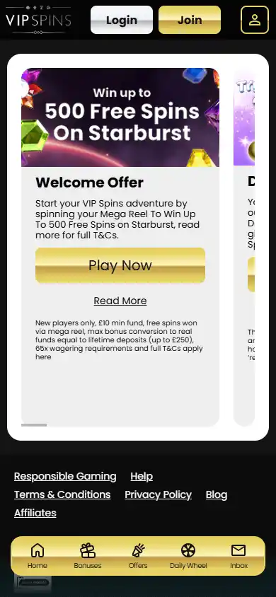 VIP Spins Casino screenshot 6