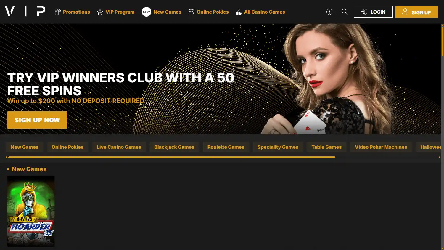 VIP Winners Club Casino screenshot 1