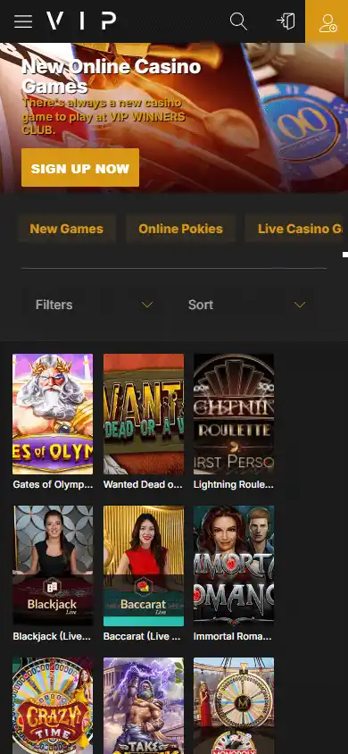 VIP Winners Club Casino screenshot 5