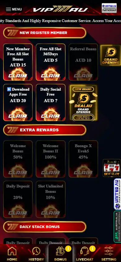 VIP777AU Casino screenshot 4