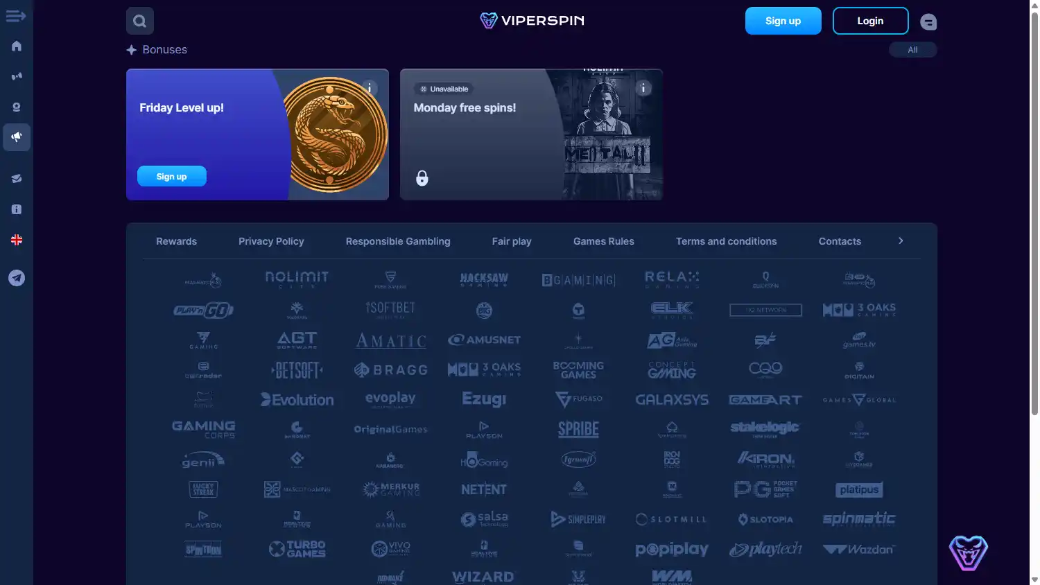 ViperSpin Casino screenshot 3