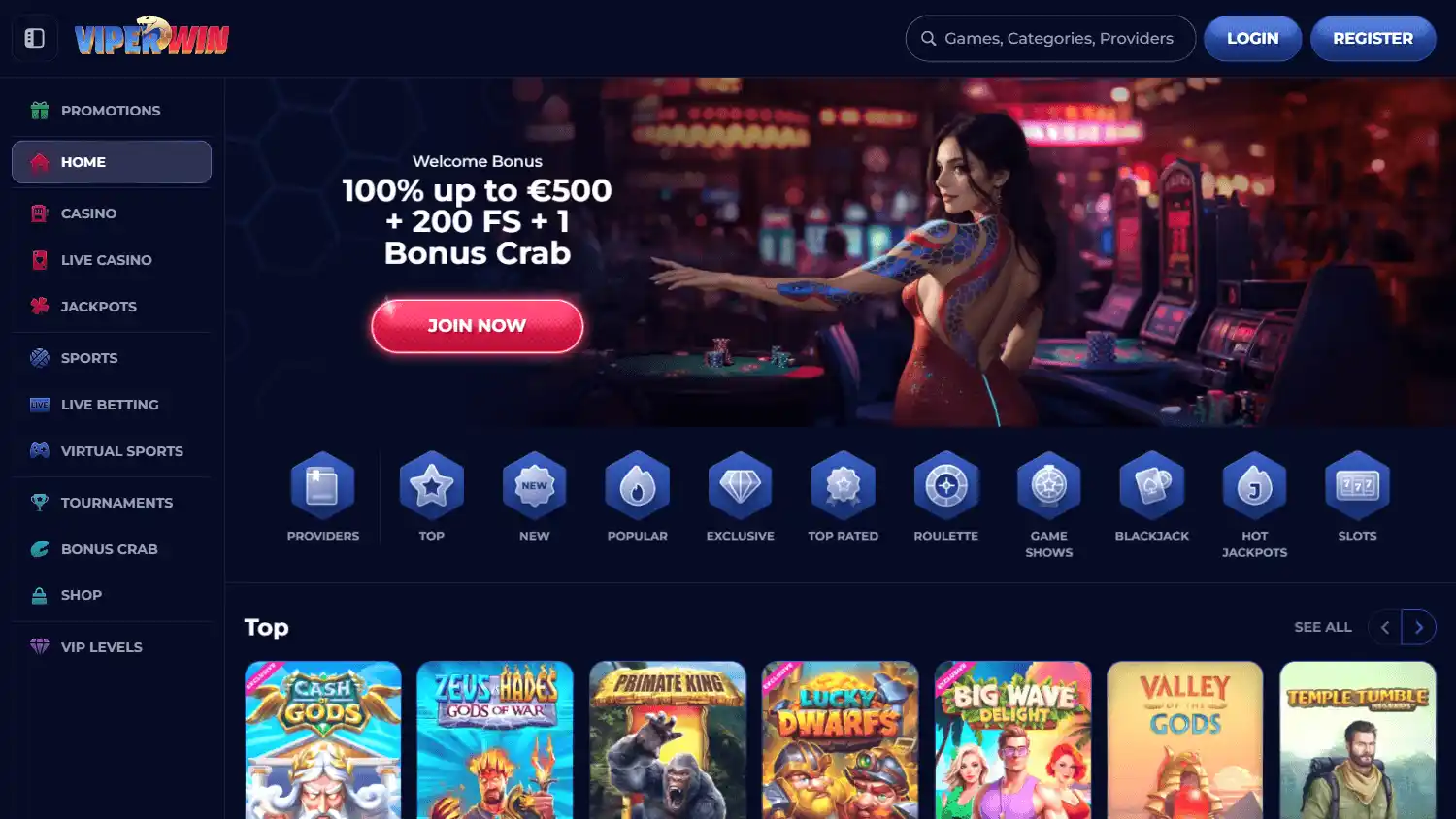 ViperWin Casino screenshot 1