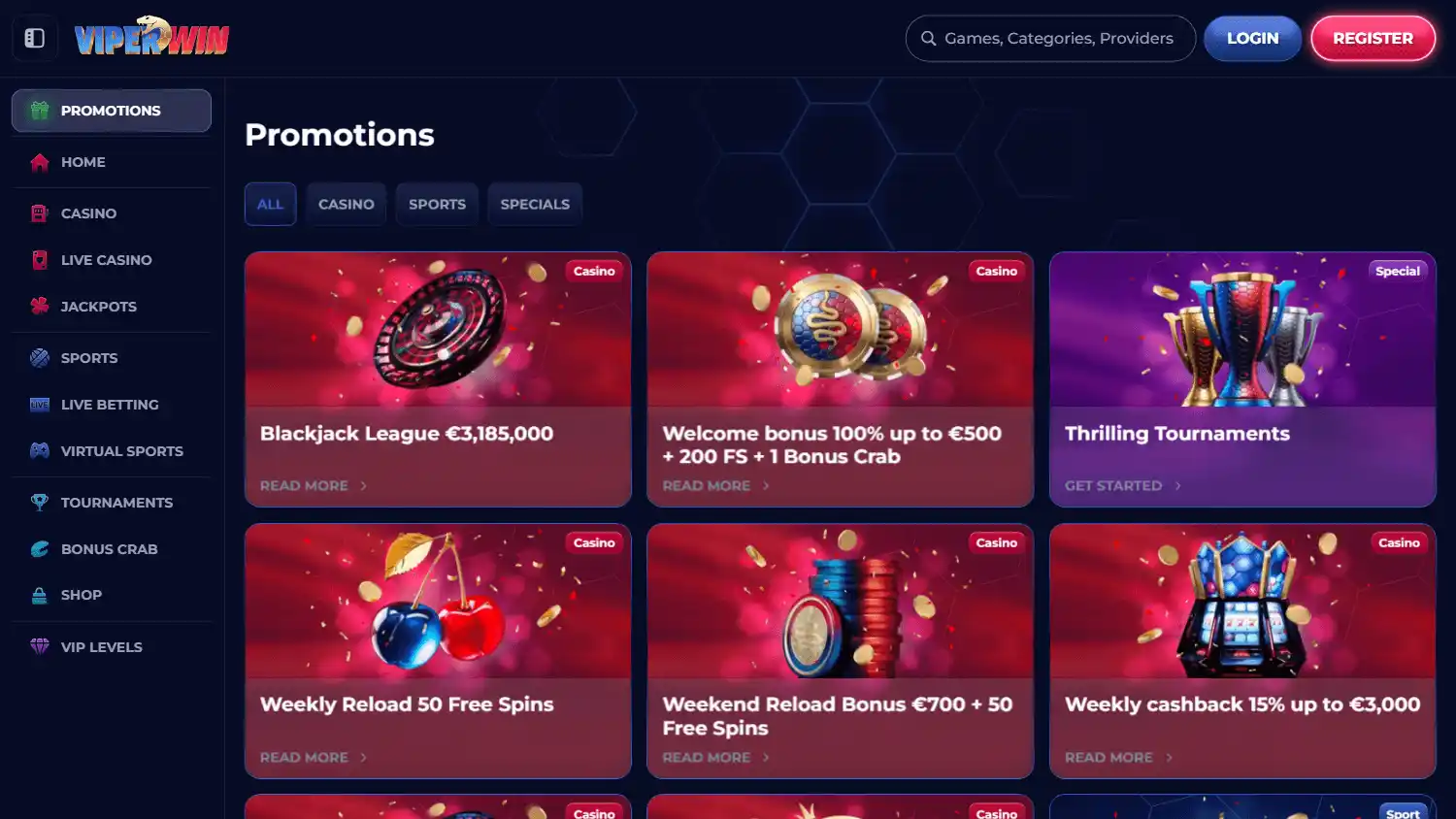 ViperWin Casino screenshot 3
