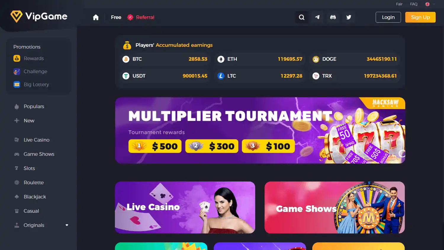 VipGame Casino screenshot 1