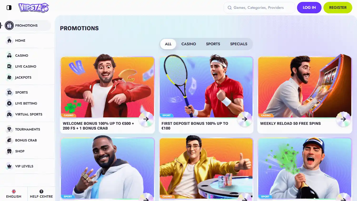 Vipsta Casino screenshot 3