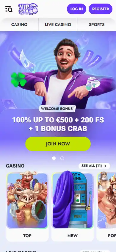 Vipsta Casino screenshot 4