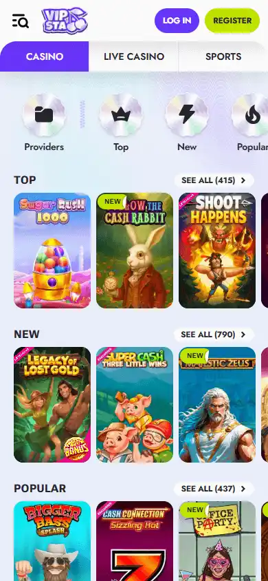 Vipsta Casino screenshot 5