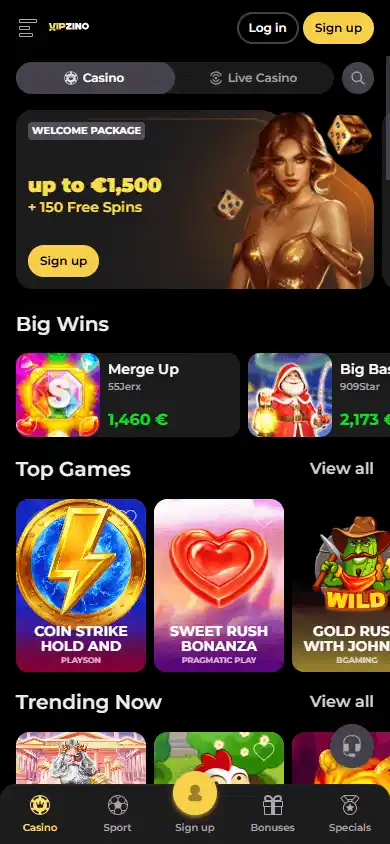 Vipzino Casino screenshot 4