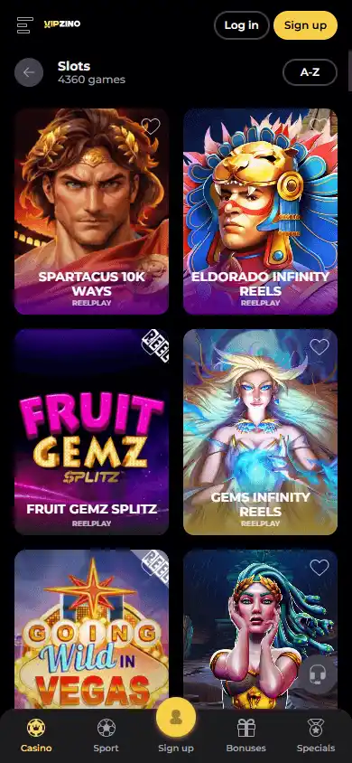 Vipzino Casino screenshot 5