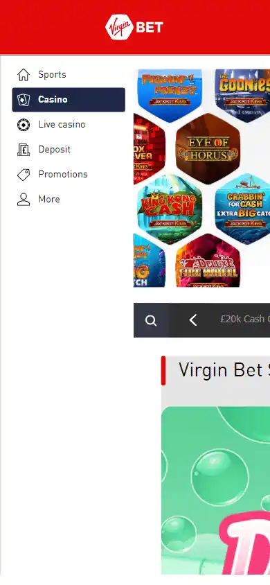 Virgin Bet Casino screenshot 5