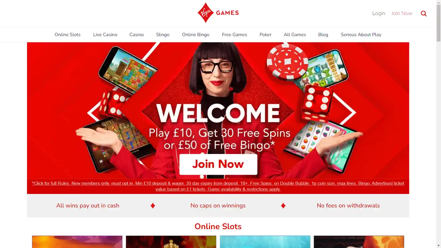 Virgin Games Casino screenshot 1