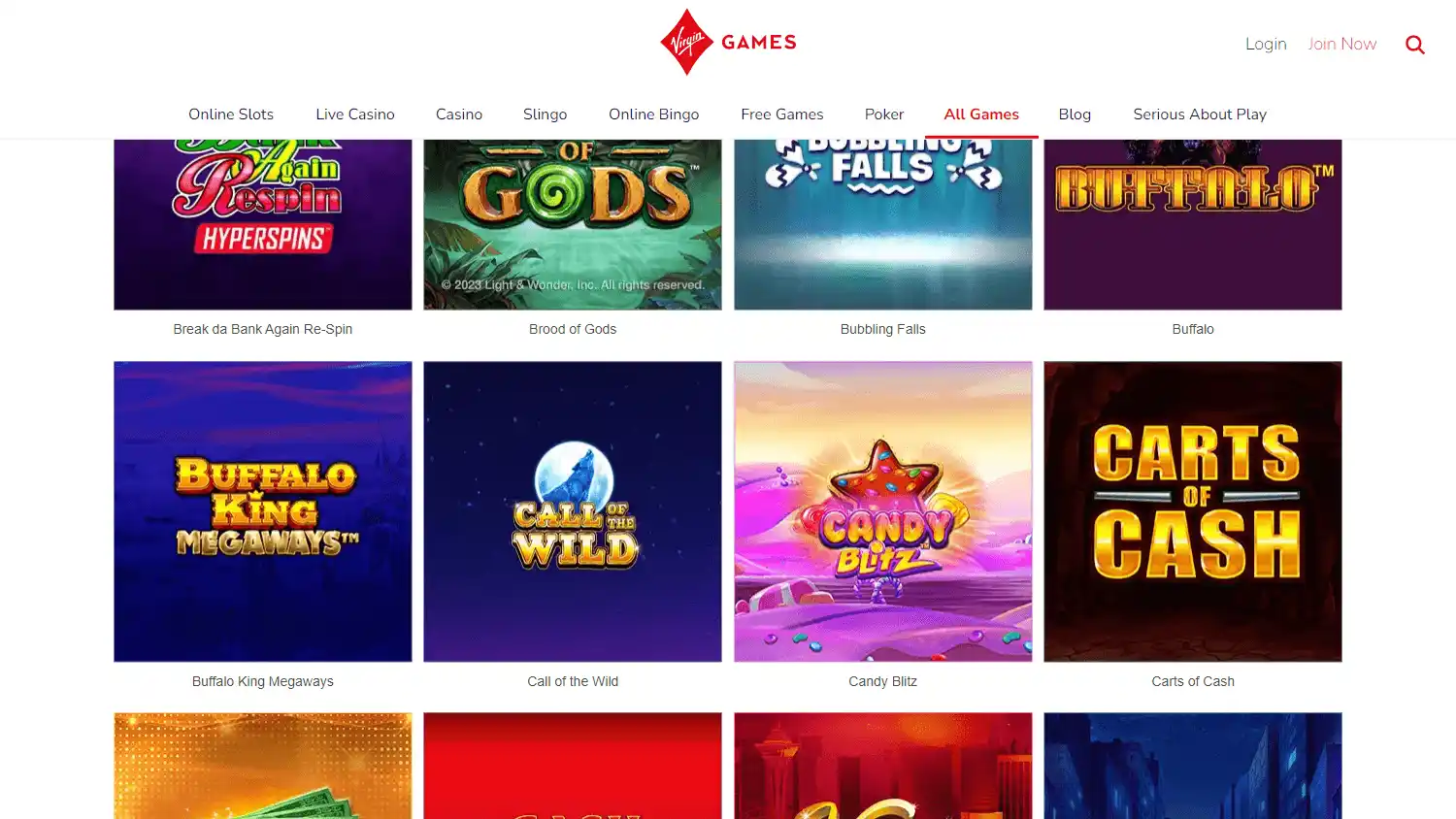 Virgin Games Casino screenshot 2
