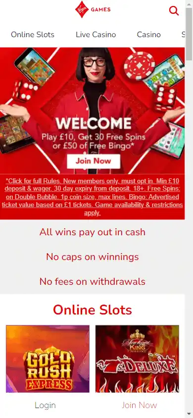 Virgin Games Casino screenshot 3