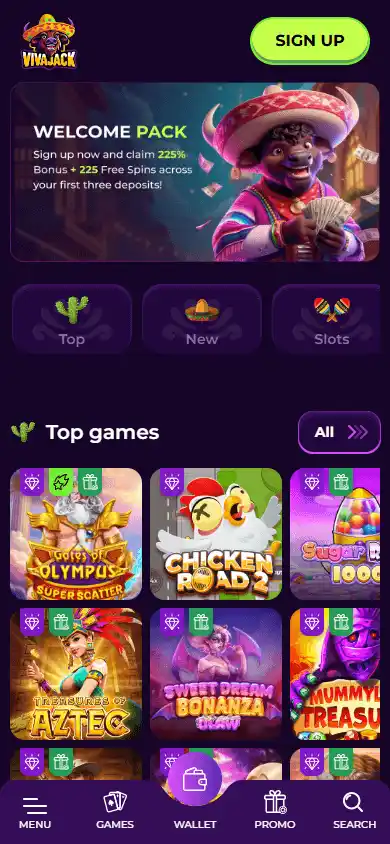 Vivajack Casino screenshot 4