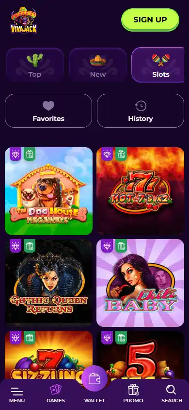 Vivajack Casino screenshot 5