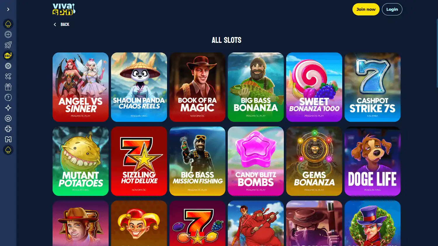 Vivaspin Casino screenshot 2