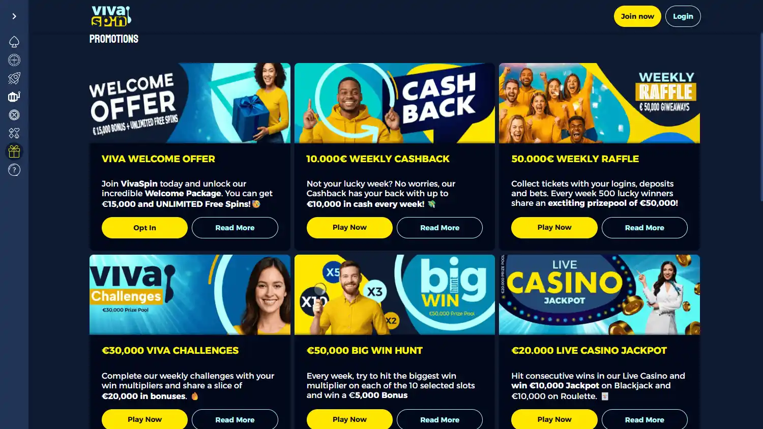 Vivaspin Casino screenshot 3