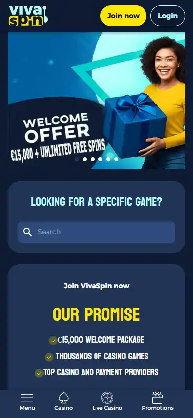 Vivaspin Casino screenshot 4