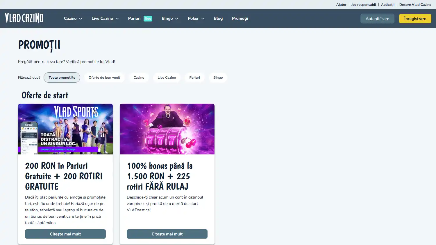 Vlad Casino screenshot 2