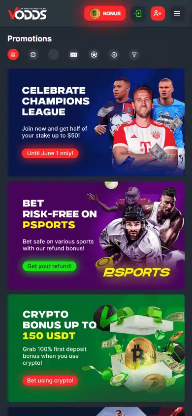 VOdds Casino screenshot 4
