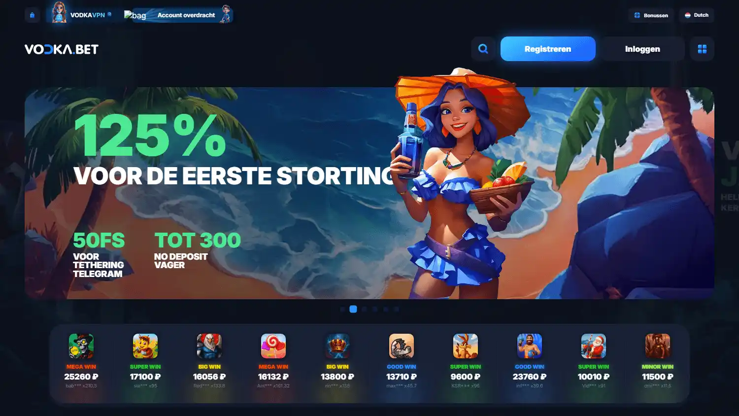 Vodka.bet Casino screenshot 1