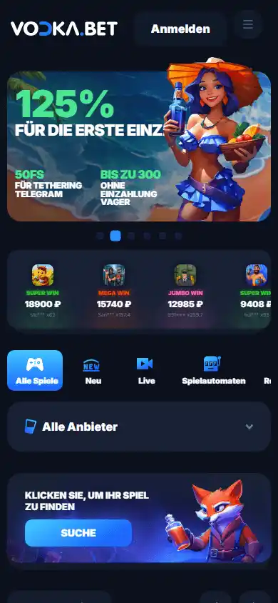 Vodka.bet Casino screenshot 3